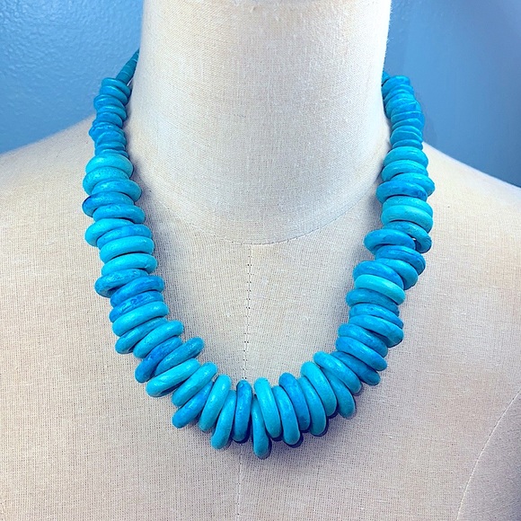 Turquoise chunky necklace - Picture 2 of 11